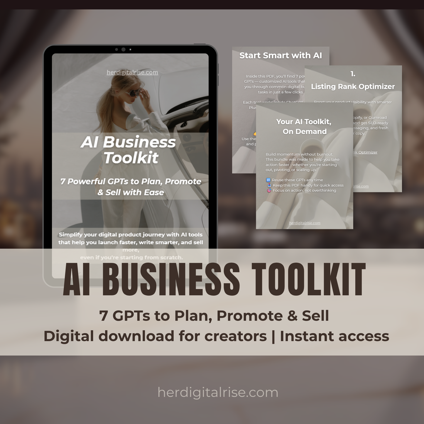 AI Business Toolkit – 7 GPTs to Plan, Promote & Sell Digital Products