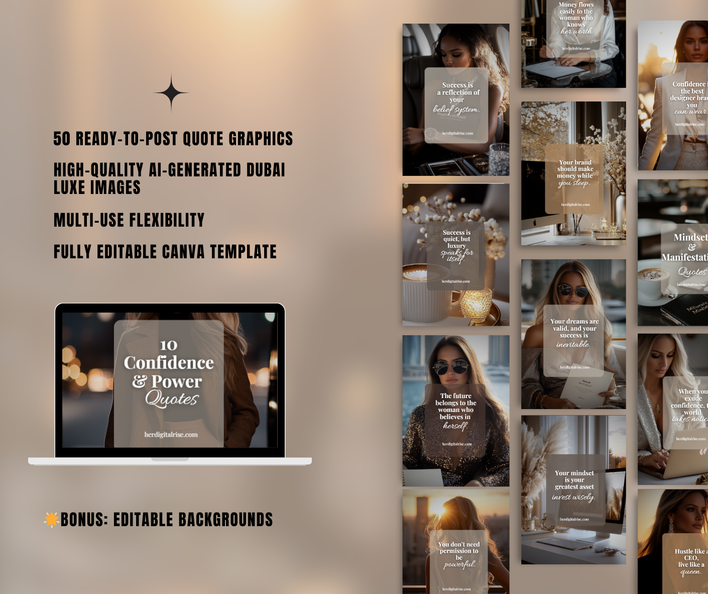 Luxury Quotes & AI Image Pack – Exclusive High-End Social Media Content