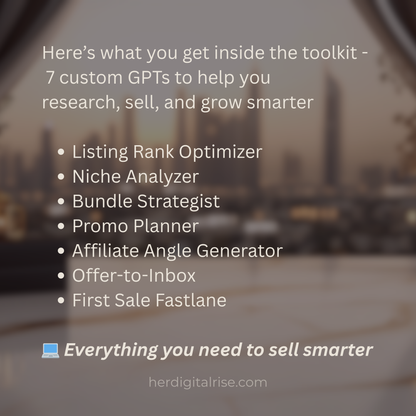AI Business Toolkit – 7 GPTs to Plan, Promote & Sell Digital Products