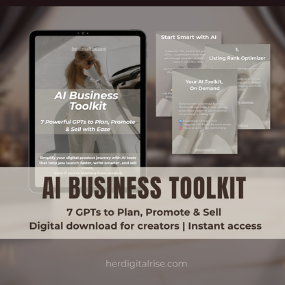 AI Business Toolkit – 7 GPTs to Plan, Promote & Sell Digital Products