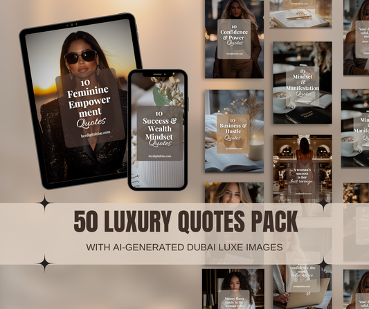 Luxury Quotes & AI Image Pack – Exclusive High-End Social Media Content